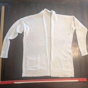 Michael Kors Cream Open-Front Cardigan